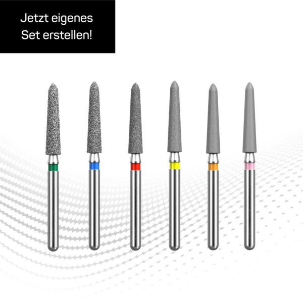 Oryx 2° Flamme Diamantschleifkörper Schleifset Konfiguration
